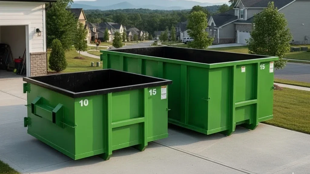 10- & 15-yard dumpster rental Size issues