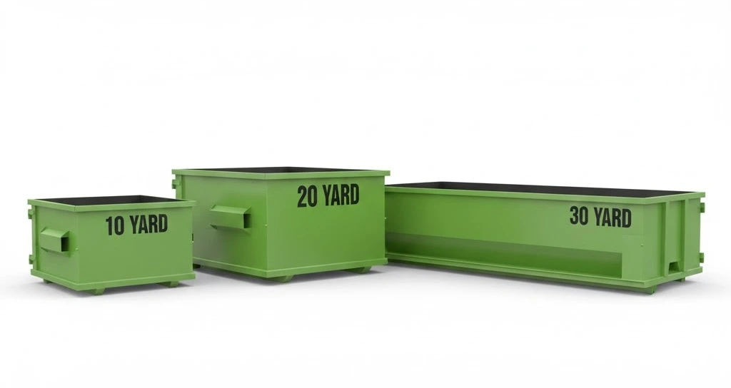 10-, 20-, and 30-yard dumpsters