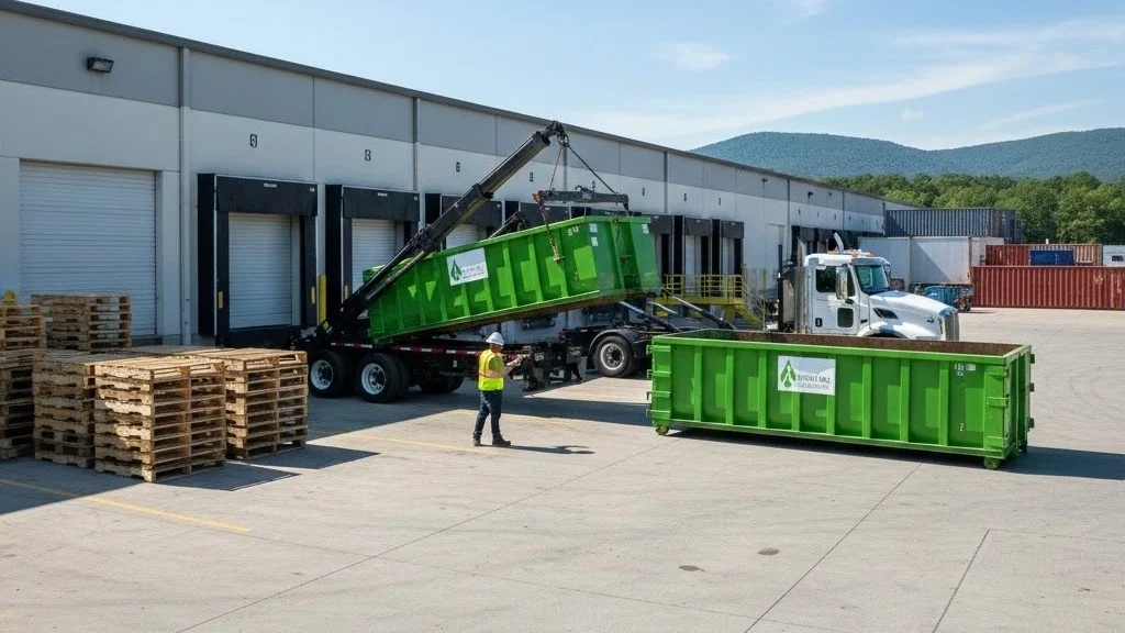 Commercial dumpster pickup and swap-out service in Asheville