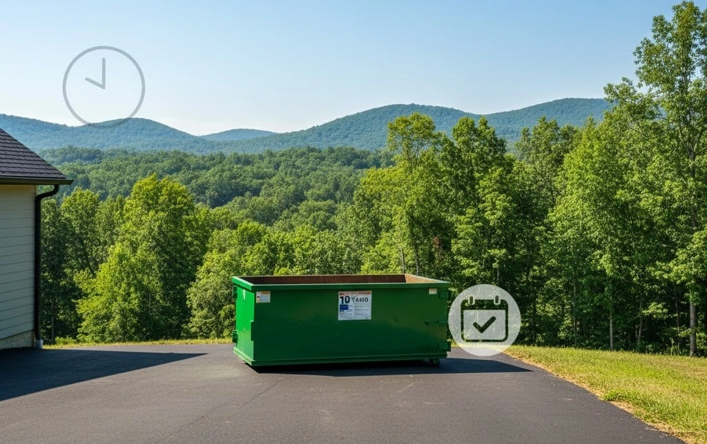 Dumpster rental duration guide in Woodfin NC
