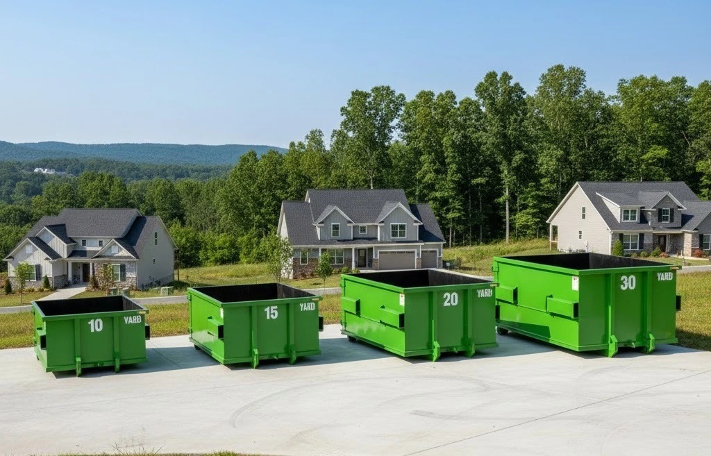 Dumpster size options for local projects 