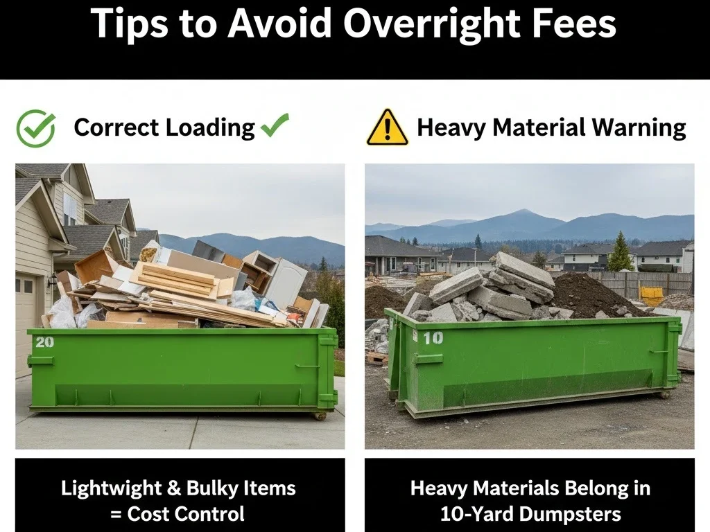 Tips to avoid overweight dumpster fees