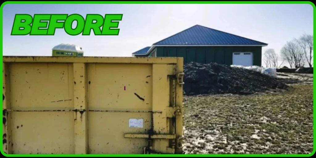 before residential debris removal